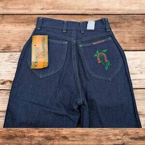 VTG 70s Maverick Junior‎ Girls Sz 3 High Waisted Jeans Hippie Bell Bottoms NWT